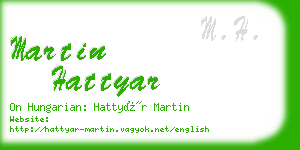 martin hattyar business card